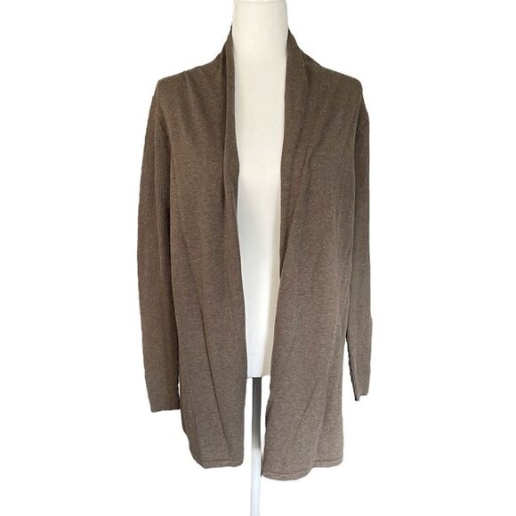 Bryn Walker Brown Cardigan Long Open Front Size Small - Picture 1 of 5